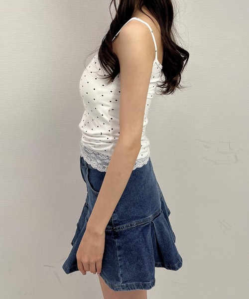 ヴィンテージCHANEL  ドット柄 キャミソール OP33】CHANEL ヴィンテージ 97年 シャネル CC ロゴ
