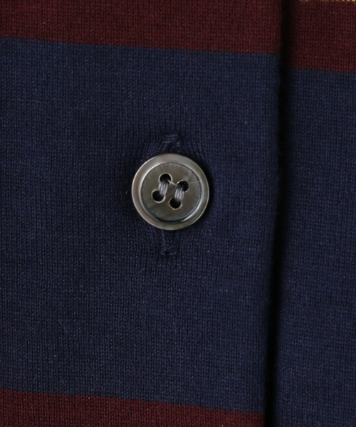 IENA（イエナ）の「INSCRIRE/アンスクリア Border Short Polo Shirt ポロシャツ I25SS-BC109（ポロシャツ・レディース・ネイビー・FREE）」の4枚目の写真