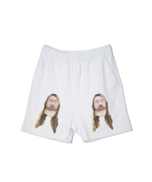 NISHIMOTO IS THE MOUTH(ニシモト イズ ザ マウス)の「SWEAT SHORTS | NISHIMOTO IS THE MOUTH(スウェットパンツ・メンズ・ホワイト/ブラック・MEDIUM/LARGE/X-LARGE)」の1枚目の写真