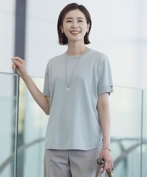 【洗える】COTTON POLYESTER 袖ボタン ニット
