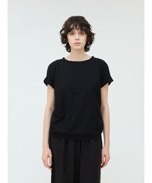 mizuiroind（ミズイロインド）の「mizuiro ind フリルスリーブクルーネックプルオーバー（Tシャツ/カットソー）」