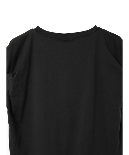 mizuiroind(ミズイロインド)の「mizuiro ind フリルスリーブクルーネックプルオーバー(Tシャツ/カットソー・レディース・オフホワイト/ブラック/キナリ/ブルー/チャコールグレー/ライトグレー・FREE)」の8枚目の写真