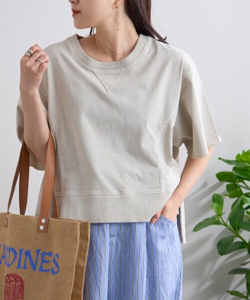 CIAOPANIC TYPY(チャオパニックティピー)の「【すっきり見え】クロップド丈ピグメントTee(Tシャツ/カットソー・レディース・イエロー/ブラウン/チャコールグレー/グレー系その他・ONE SIZE)」の20枚目の写真