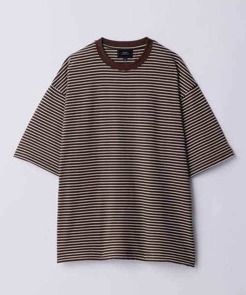 SLICK/スリック】Micro Border Drawstring T-Shirt / マイクロ