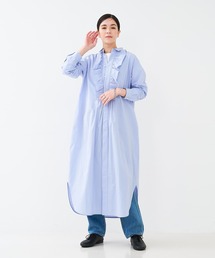 collex（コレックス）の「フロトフリルシャツワンピース（シャツワンピース）」
