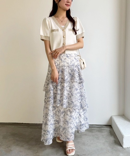 one after another NICE CLAUP(ワンアフターアナザーナイスクラップ)の「セット対応/配色ニットカーディガン(ニット/セーター・レディース・ピンク/ネイビー/サックスブルー/アイボリー・FREE)」の18枚目の写真