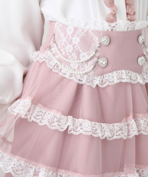 Jewel sugary lace スカート♡メルメモ Sugar syrupギンガムチェックスカート ／ Lolime（Mサイズ・LL