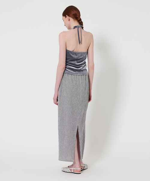 Steven Alan（スティーブンアラン）の「＜Steven Alan＞ベロア ホルターネック Tシャツ（その他トップス・レディース・ライトピンク/オフホワイト/コバルトブルー・FREE）」の5枚目の写真