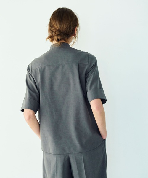 N.O.R.C(ノーク)の「ウォッシャブルハーフスリーブシャツ【CLEAN MOTION】(シャツ/ブラウス・レディース・ネイビー/チャコール・フリー)」の18枚目の写真