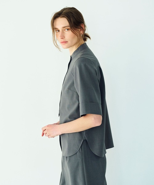N.O.R.C(ノーク)の「ウォッシャブルハーフスリーブシャツ【CLEAN MOTION】(シャツ/ブラウス・レディース・ネイビー/チャコール・フリー)」の19枚目の写真
