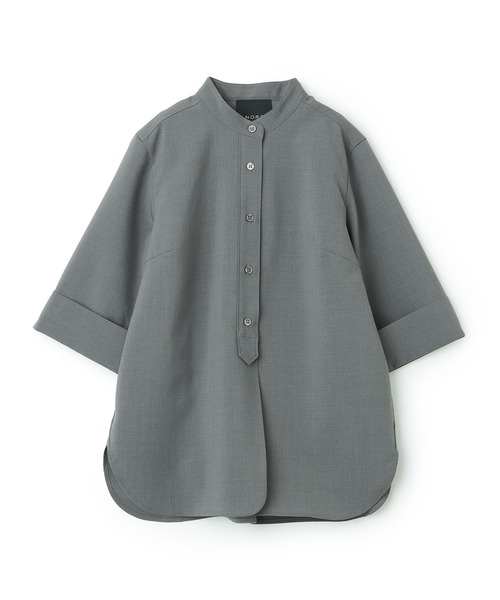 N.O.R.C(ノーク)の「ウォッシャブルハーフスリーブシャツ【CLEAN MOTION】(シャツ/ブラウス・レディース・ネイビー/チャコール・フリー)」の3枚目の写真