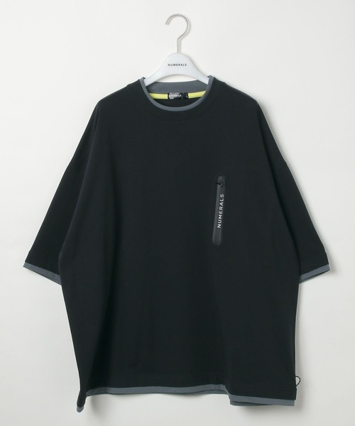 NUMERALS（ヌメラルズ）の「【NUMERALS】フェイクレイヤードTEE（Tシャツ/カットソー・メンズ・オフホワイト/ブラック/カーキ・LARGE/MEDIUM）」の5枚目の写真