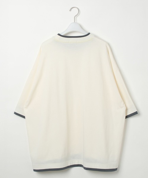 NUMERALS（ヌメラルズ）の「【NUMERALS】フェイクレイヤードTEE（Tシャツ/カットソー・メンズ・オフホワイト/ブラック/カーキ・LARGE/MEDIUM）」の7枚目の写真