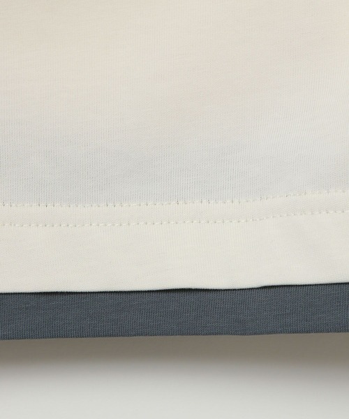 NUMERALS（ヌメラルズ）の「【NUMERALS】フェイクレイヤードTEE（Tシャツ/カットソー・メンズ・オフホワイト/ブラック/カーキ・LARGE/MEDIUM）」の9枚目の写真