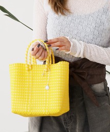 OJO DE MEX（オホデメックス）の「OJO DE MEX/オホデメックス Plastico CAGO Tote Cube Check カゴトートバッグ カゴバッグ（トートバッグ）」