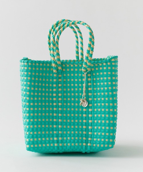 OJO DE MEX/オホデメックス Plastico CAGO Tote Cube Check カゴトート