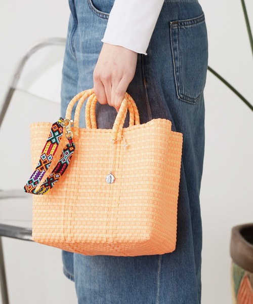 OJO DE MEX/オホデメックス Plastico CAGO Tote Cube Check カゴトート