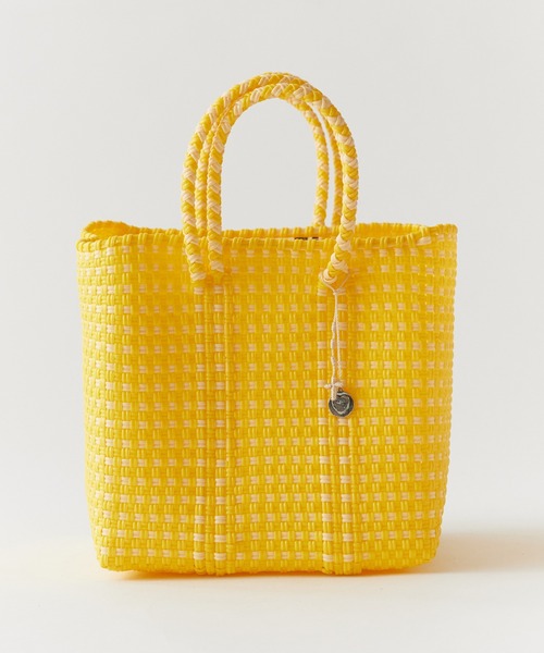 OJO DE MEX/オホデメックス Plastico CAGO Tote Cube Check カゴトート