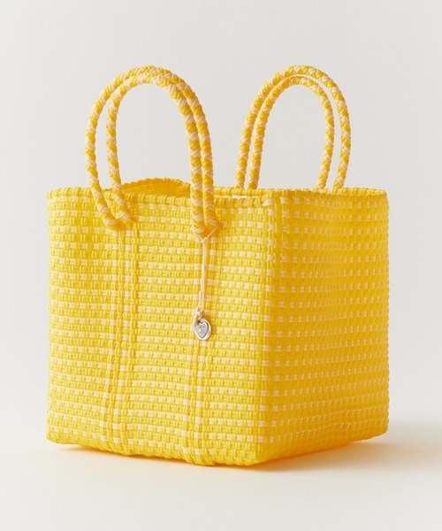 OJO DE MEX/オホデメックス Plastico CAGO Tote Cube Check カゴトート