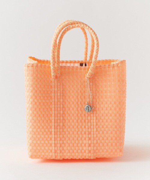 OJO DE MEX/オホデメックス Plastico CAGO Tote Cube Check カゴトート