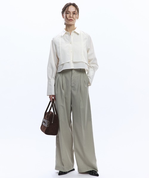 PUBLIC TOKYO（パブリックトウキョウ）の「PUBLIC SLACKS PLAIN（スラックス・レディース・ベージュ/パープル/ブラウン・1/2/4/3/0）」の5枚目の写真