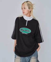 WEGO/ヘビーウェイトハーフジップT