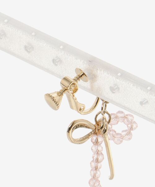 MAJESTIC LEGON（マジェスティックレゴン）の「ビーズモチーフイヤリング（イヤリング・レディース・オフホワイト/ピンク・FREE）」の8枚目の写真