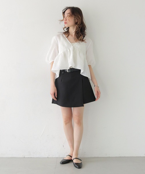 CLEIO（クレイオ）の「【CLEIO】ベルト付きスカート風キュロットパンツ BELTED SKIRT-STYLE CULOTTES PANTS/737-13680（その他パンツ・レディース・モカ/アイボリー/ブラック・FREE）」の22枚目の写真