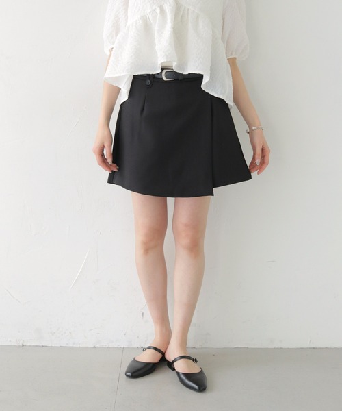 CLEIO（クレイオ）の「【CLEIO】ベルト付きスカート風キュロットパンツ BELTED SKIRT-STYLE CULOTTES PANTS/737-13680（その他パンツ・レディース・モカ/アイボリー/ブラック・FREE）」の15枚目の写真
