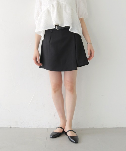 CLEIO（クレイオ）の「【CLEIO】ベルト付きスカート風キュロットパンツ BELTED SKIRT-STYLE CULOTTES PANTS/737-13680（その他パンツ・レディース・モカ/アイボリー/ブラック・FREE）」の16枚目の写真