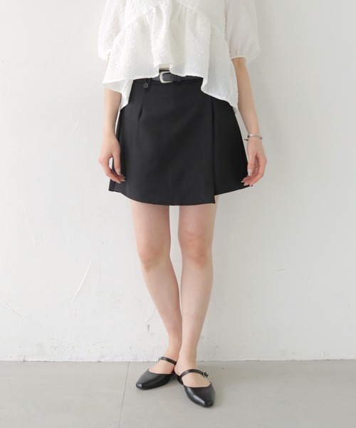 CLEIO（クレイオ）の「【CLEIO】ベルト付きスカート風キュロットパンツ BELTED SKIRT-STYLE CULOTTES PANTS/737-13680（その他パンツ・レディース・モカ/アイボリー/ブラック・FREE）」の17枚目の写真