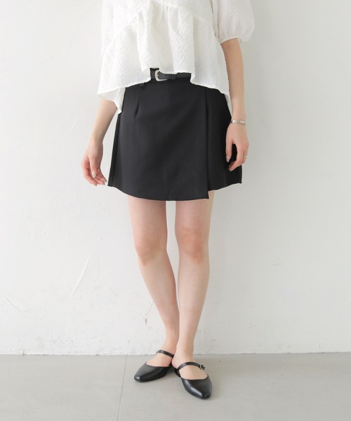 CLEIO（クレイオ）の「【CLEIO】ベルト付きスカート風キュロットパンツ BELTED SKIRT-STYLE CULOTTES PANTS/737-13680（その他パンツ・レディース・モカ/アイボリー/ブラック・FREE）」の18枚目の写真