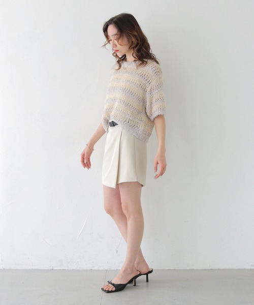 CLEIO（クレイオ）の「【CLEIO】ベルト付きスカート風キュロットパンツ BELTED SKIRT-STYLE CULOTTES PANTS/737-13680（その他パンツ・レディース・モカ/アイボリー/ブラック・FREE）」の13枚目の写真