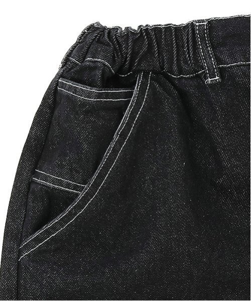 GLAZOS（グラソス）の「【大人向けサイズあり】ダブルニーペインターバギーショーツ_GLSW（デニムパンツ・キッズ・ダークブルー/ブラック・S/LL/M/L）」の17枚目の写真