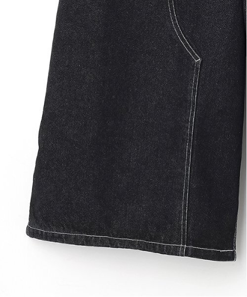 GLAZOS（グラソス）の「【大人向けサイズあり】ダブルニーペインターバギーショーツ_GLSW（デニムパンツ・キッズ・ダークブルー/ブラック・S/LL/M/L）」の16枚目の写真