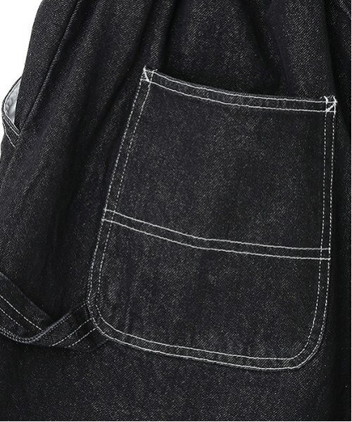 GLAZOS（グラソス）の「【大人向けサイズあり】ダブルニーペインターバギーショーツ_GLSW（デニムパンツ・キッズ・ダークブルー/ブラック・S/LL/M/L）」の15枚目の写真