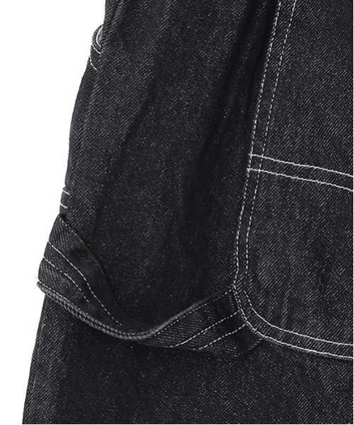 GLAZOS（グラソス）の「【大人向けサイズあり】ダブルニーペインターバギーショーツ_GLSW（デニムパンツ・キッズ・ダークブルー/ブラック・S/LL/M/L）」の13枚目の写真