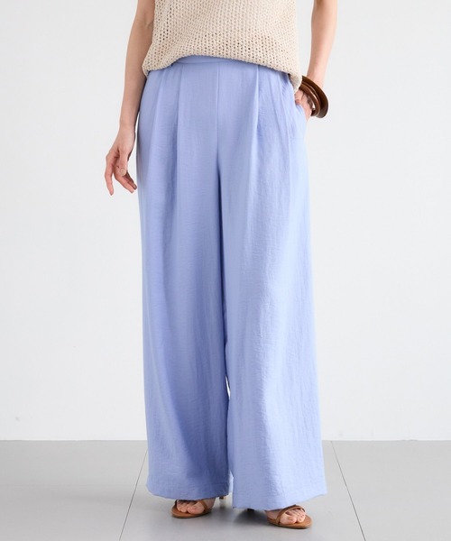 BARNYARDSTORM(バンヤードストーム)の「BARNYARDSTORM / Wタックフィラメントツイルパンツ 【『ネルソンさん』YouTubeご紹介アイテム】(その他パンツ・レディース・ブルー/チャコールグレー/ベージュ・S/M/L)」の3枚目の写真