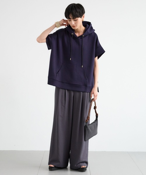 BARNYARDSTORM(バンヤードストーム)の「BARNYARDSTORM / Wタックフィラメントツイルパンツ 【『ネルソンさん』YouTubeご紹介アイテム】(その他パンツ・レディース・ブルー/チャコールグレー/ベージュ・S/M/L)」の8枚目の写真