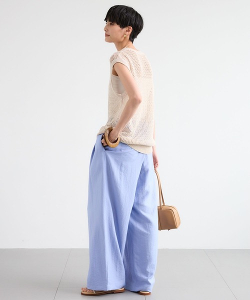 BARNYARDSTORM(バンヤードストーム)の「BARNYARDSTORM / Wタックフィラメントツイルパンツ 【『ネルソンさん』YouTubeご紹介アイテム】(その他パンツ・レディース・ブルー/チャコールグレー/ベージュ・S/M/L)」の18枚目の写真