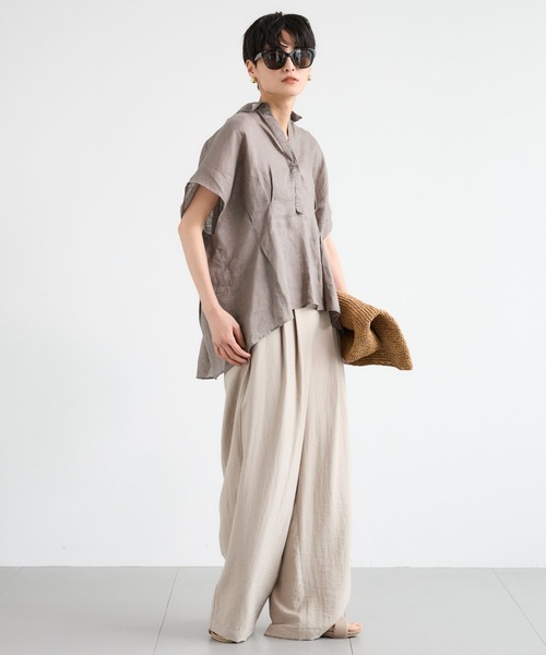 BARNYARDSTORM(バンヤードストーム)の「BARNYARDSTORM / Wタックフィラメントツイルパンツ 【『ネルソンさん』YouTubeご紹介アイテム】(その他パンツ・レディース・ブルー/チャコールグレー/ベージュ・S/M/L)」の20枚目の写真