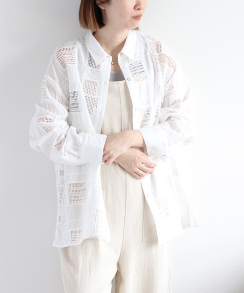 cepo(セポ)の「パッチワーク刺繍シャツブラウス(シャツ/ブラウス・レディース・ベージュ/オフホワイト・M)」の18枚目の写真