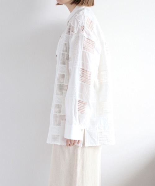 cepo(セポ)の「パッチワーク刺繍シャツブラウス(シャツ/ブラウス・レディース・ベージュ/オフホワイト・M)」の22枚目の写真