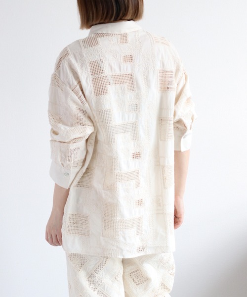 cepo(セポ)の「パッチワーク刺繍シャツブラウス(シャツ/ブラウス・レディース・ベージュ/オフホワイト・M)」の10枚目の写真