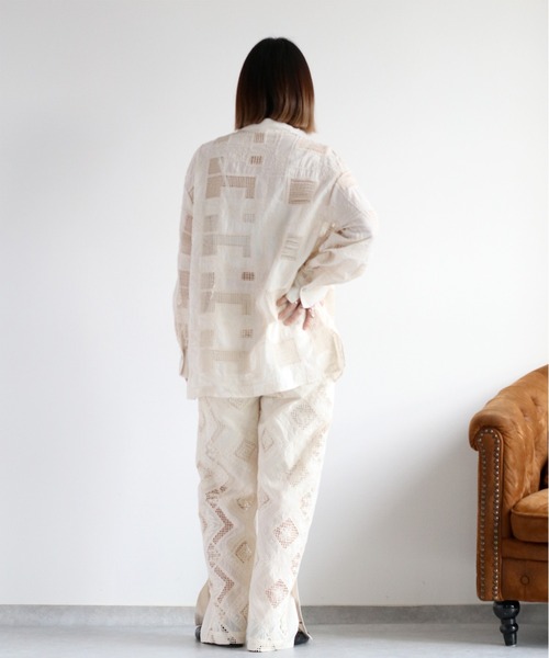 cepo(セポ)の「パッチワーク刺繍シャツブラウス(シャツ/ブラウス・レディース・ベージュ/オフホワイト・M)」の5枚目の写真