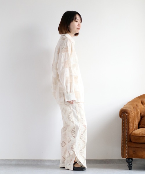 cepo(セポ)の「パッチワーク刺繍シャツブラウス(シャツ/ブラウス・レディース・ベージュ/オフホワイト・M)」の6枚目の写真