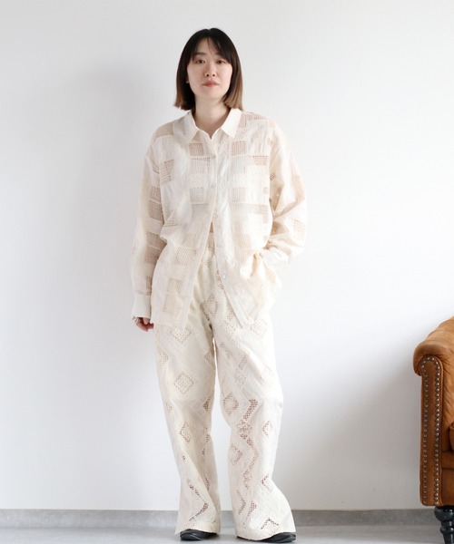 cepo(セポ)の「パッチワーク刺繍シャツブラウス(シャツ/ブラウス・レディース・ベージュ/オフホワイト・M)」の7枚目の写真