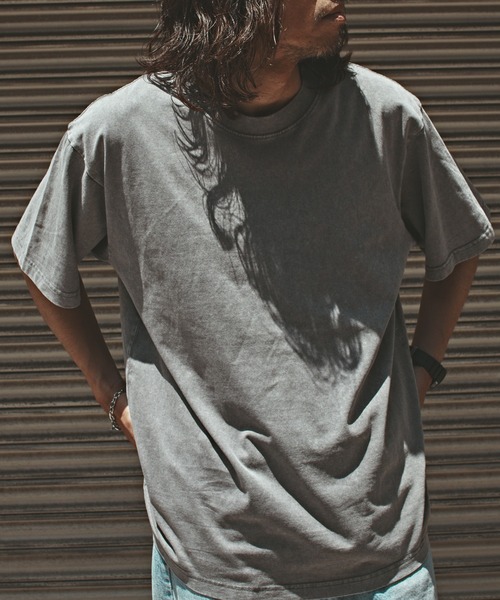 ALL RUNS（オールランズ）の「クルーネック ビッグシルエット 半袖カットソー（Tシャツ/カットソー・メンズ・オリーブ/ブラック/ホワイト/グレー・M/L/XL）」の19枚目の写真