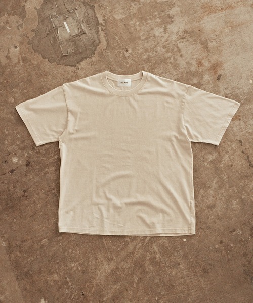 ALL RUNS（オールランズ）の「クルーネック ビッグシルエット 半袖カットソー（Tシャツ/カットソー・メンズ・オリーブ/ブラック/ホワイト/グレー・M/L/XL）」の8枚目の写真