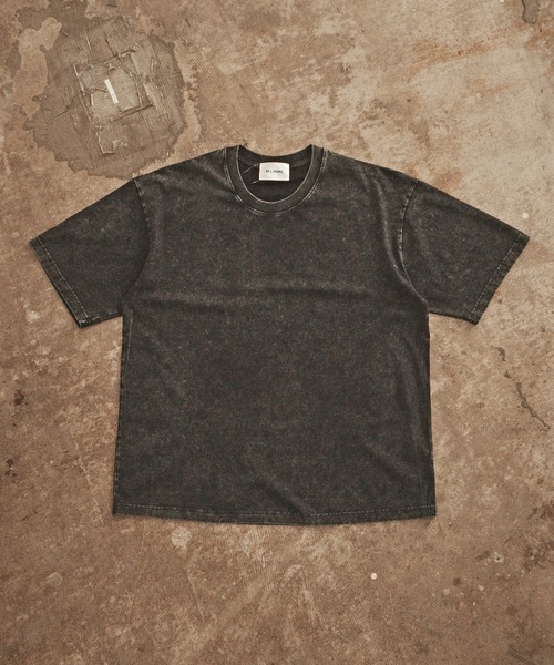 ALL RUNS（オールランズ）の「クルーネック ビッグシルエット 半袖カットソー（Tシャツ/カットソー・メンズ・オリーブ/ブラック/ホワイト/グレー・M/L/XL）」の13枚目の写真